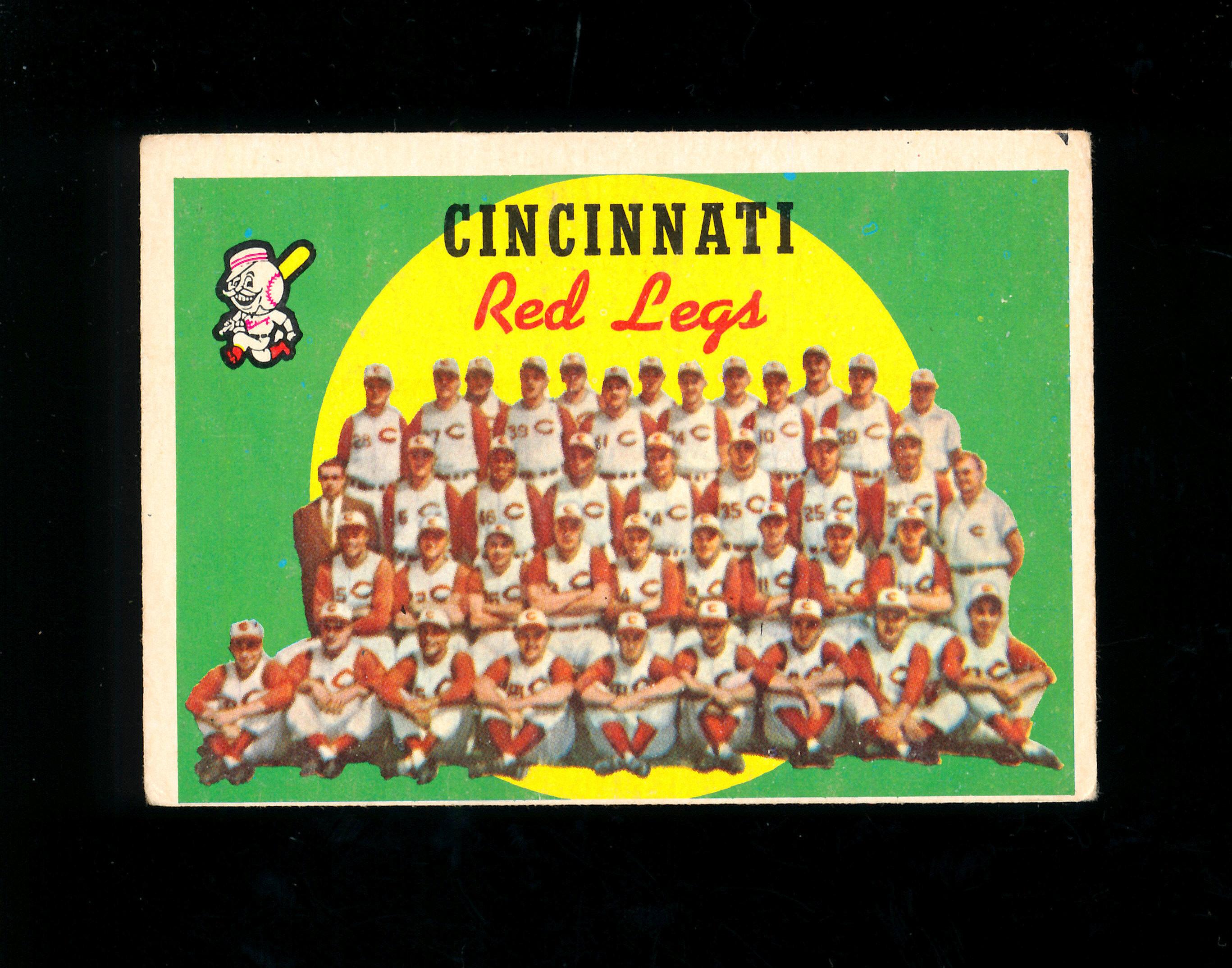 1959 Topps Baseball Card #111 CheckList/Cincinnati Redlegs Team. Lighly Che