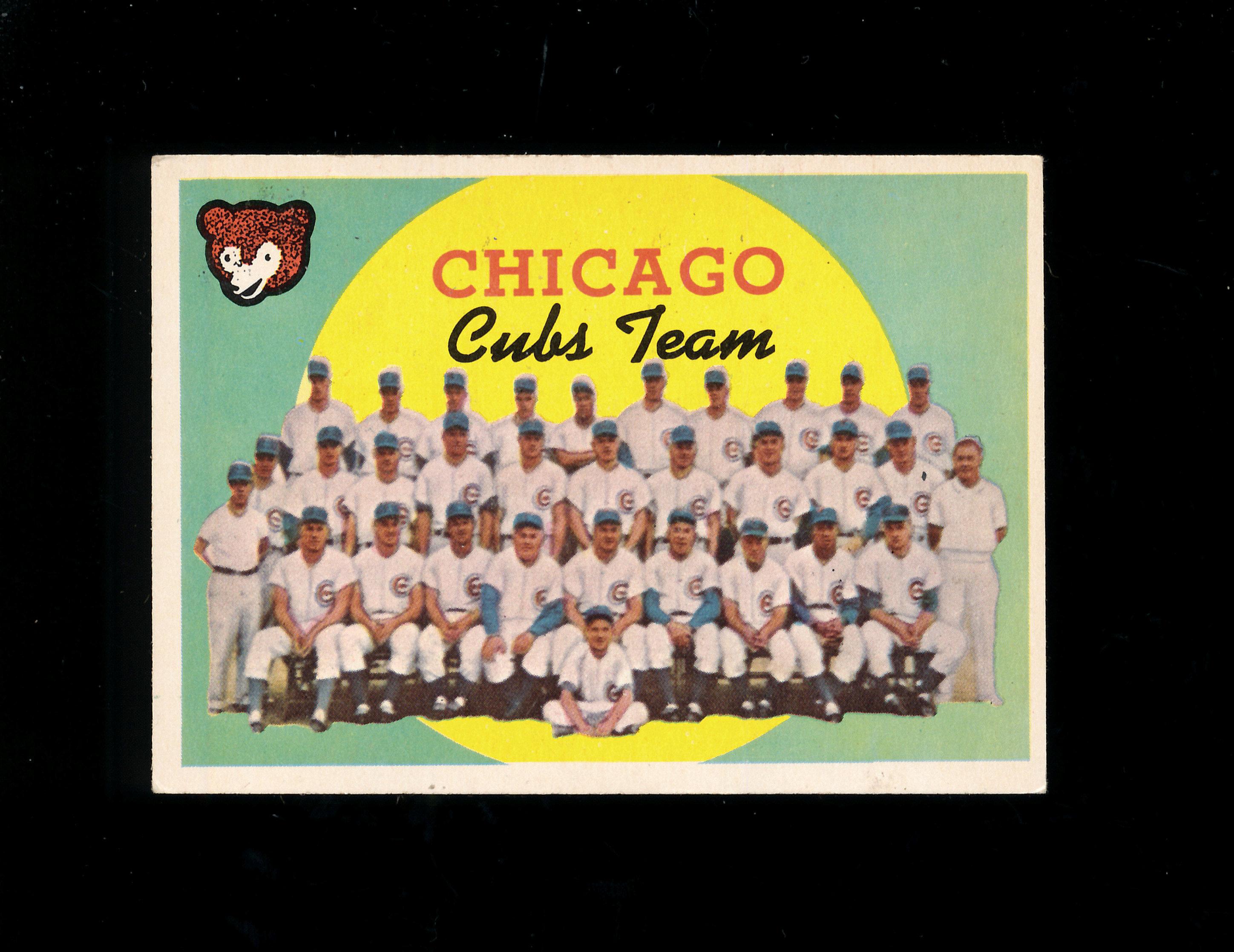 1959 Topps Baseball Card #304 CheckList/Chicago Cubs Team. EX to EX-MT Cond