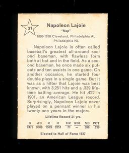 1961 Golden Press Baseball Card #31 Hall of Famer Napoleon Lajoie Cleveland