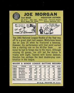 1967 Topps Baseball Card #337 Hall of Famer Joe Morgan Houston Astros. EX-M