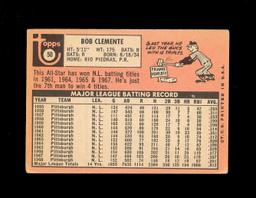 1969 Topps Baseball Card #50 Hall of Famer Roberto Clemete Pittburgh Pirate