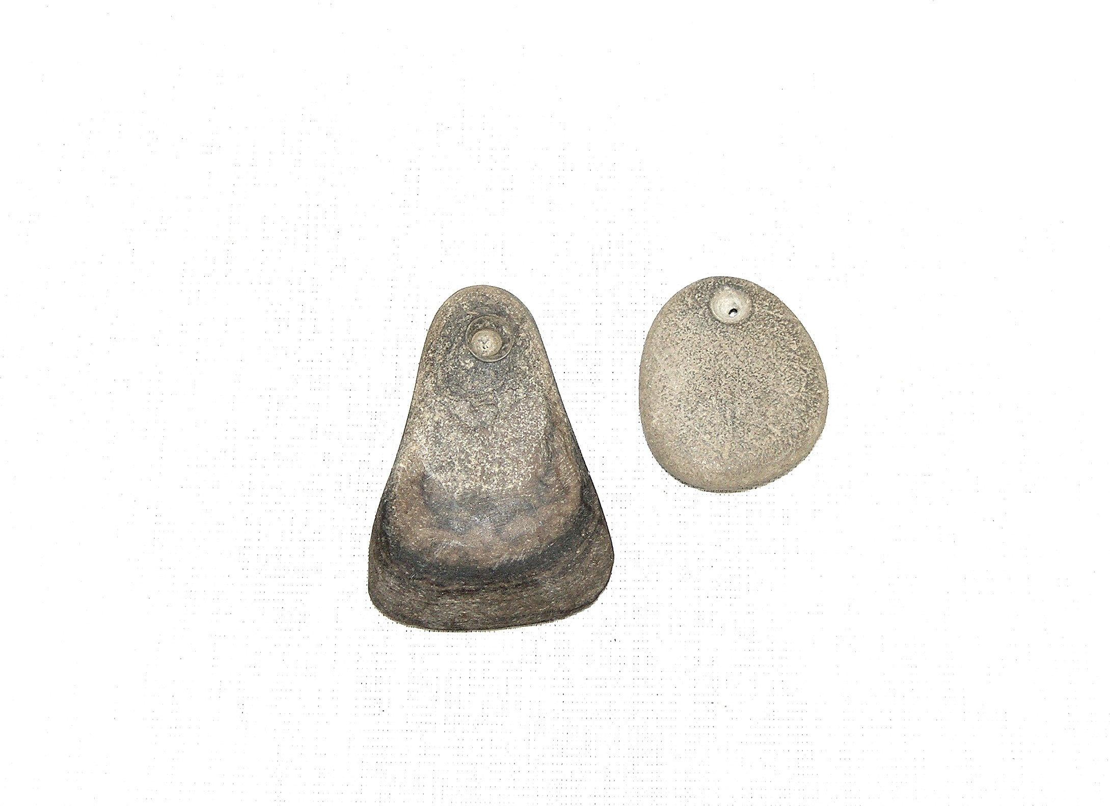 (2) Vintage American Indian Stone Pendants