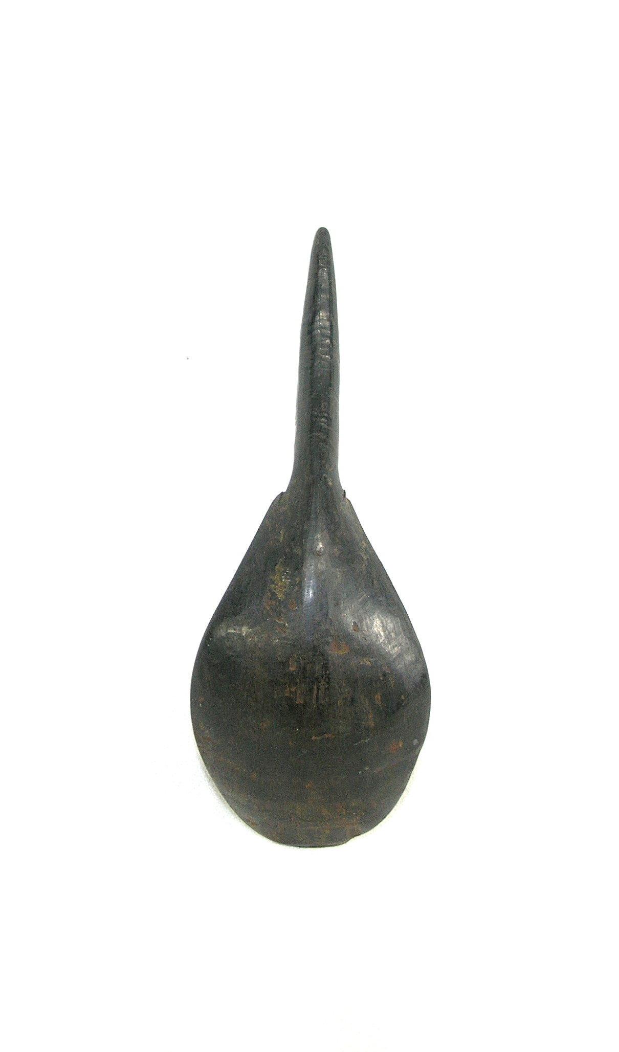 Vintage American Indian Black Wooden Carved Spoon.  6-1/2"