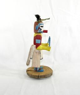 Native American Pueblo Indian Wooden Kachina Doll.   8.5" Tall