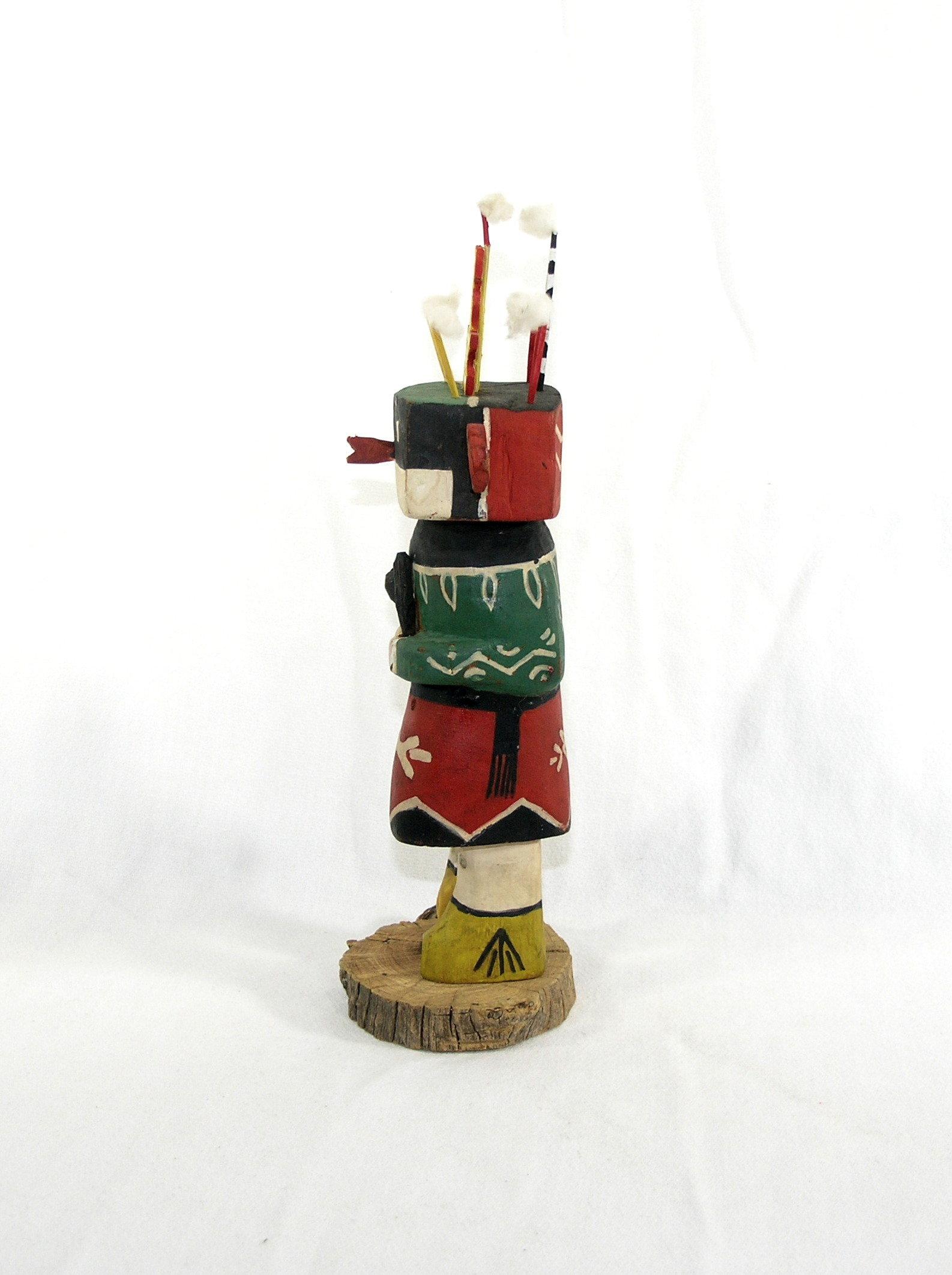 Native American Pueblo Indian Wooden Kachina Doll.   8" Tall