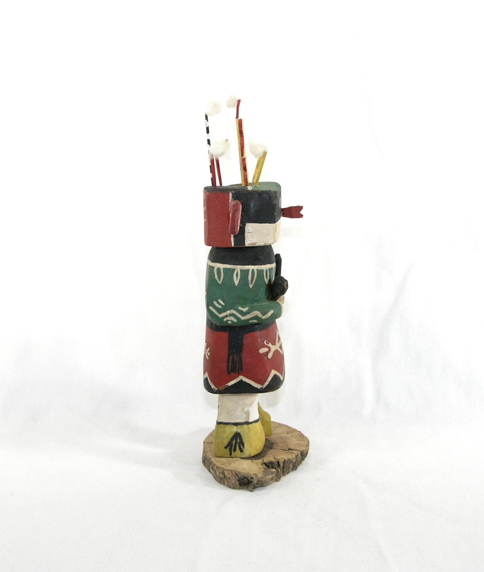 Native American Pueblo Indian Wooden Kachina Doll.   8" Tall