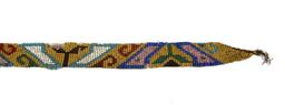 Native American Beaded Necklace Signs Of Normal Wear Due To Age.  7/8" wide