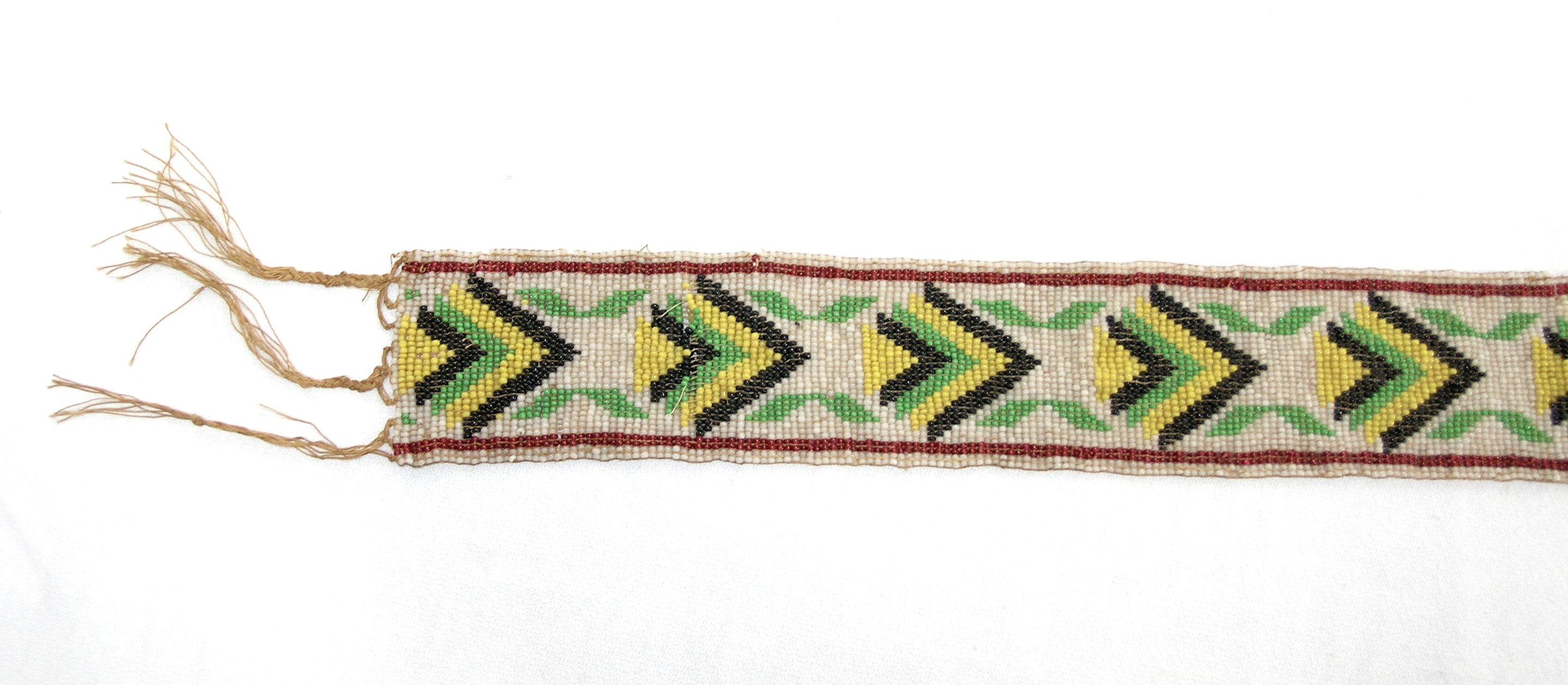 Vintage Southwest American Indian Glass Beaded Sashe.  Bandolier Bag Strap?