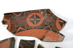 Native American excavated Pottery Bowl Pieces. Possible Anasazi Art Origin