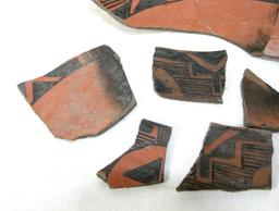 Native American excavated Pottery Bowl Pieces. Possible Anasazi Art Origin