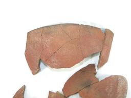 Native American excavated Pottery Bowl Pieces. Origin Unknown Larger Pieces