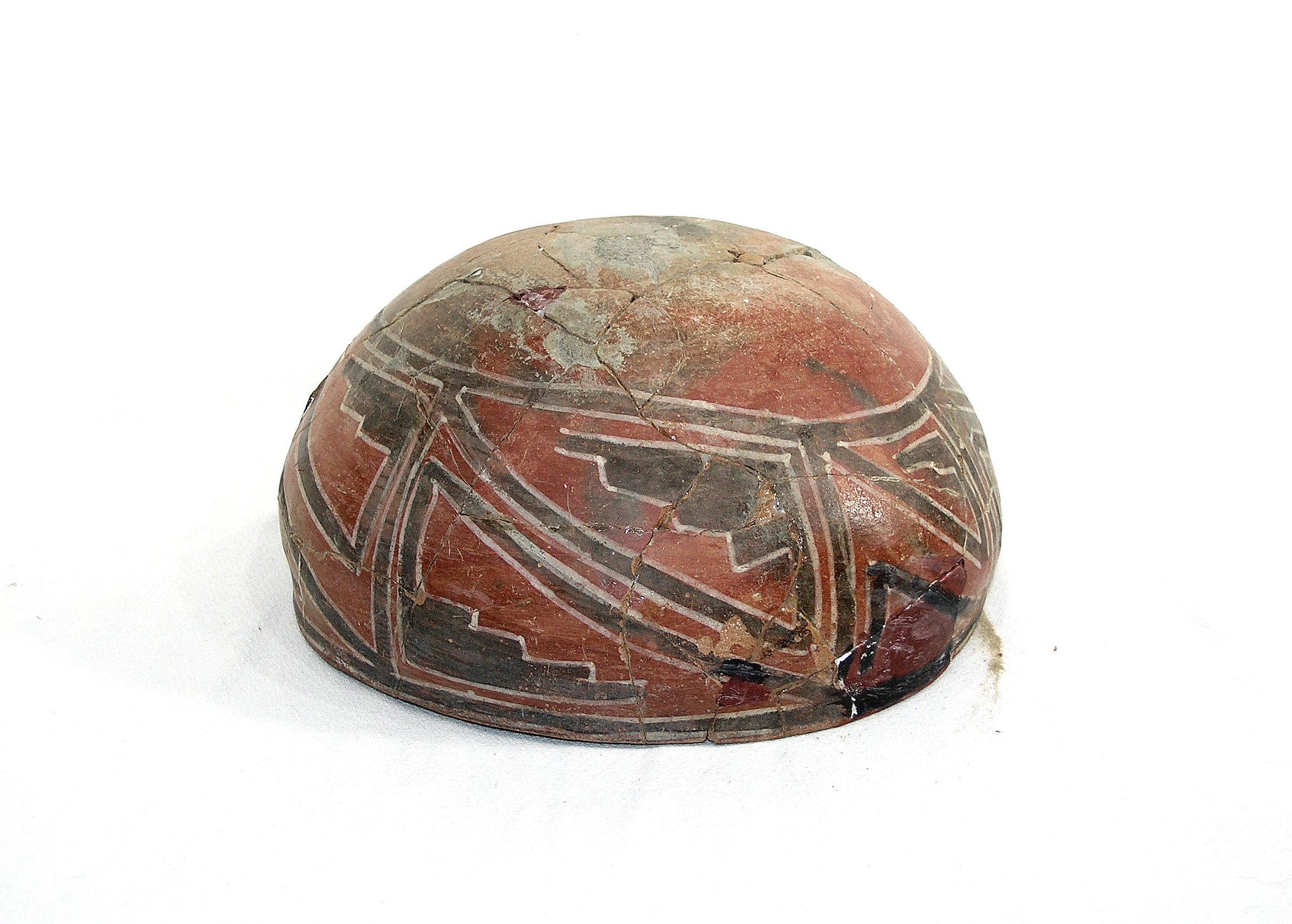 Native American excavated Pottery Bowl. Origin Unknown. Nicely put back tog