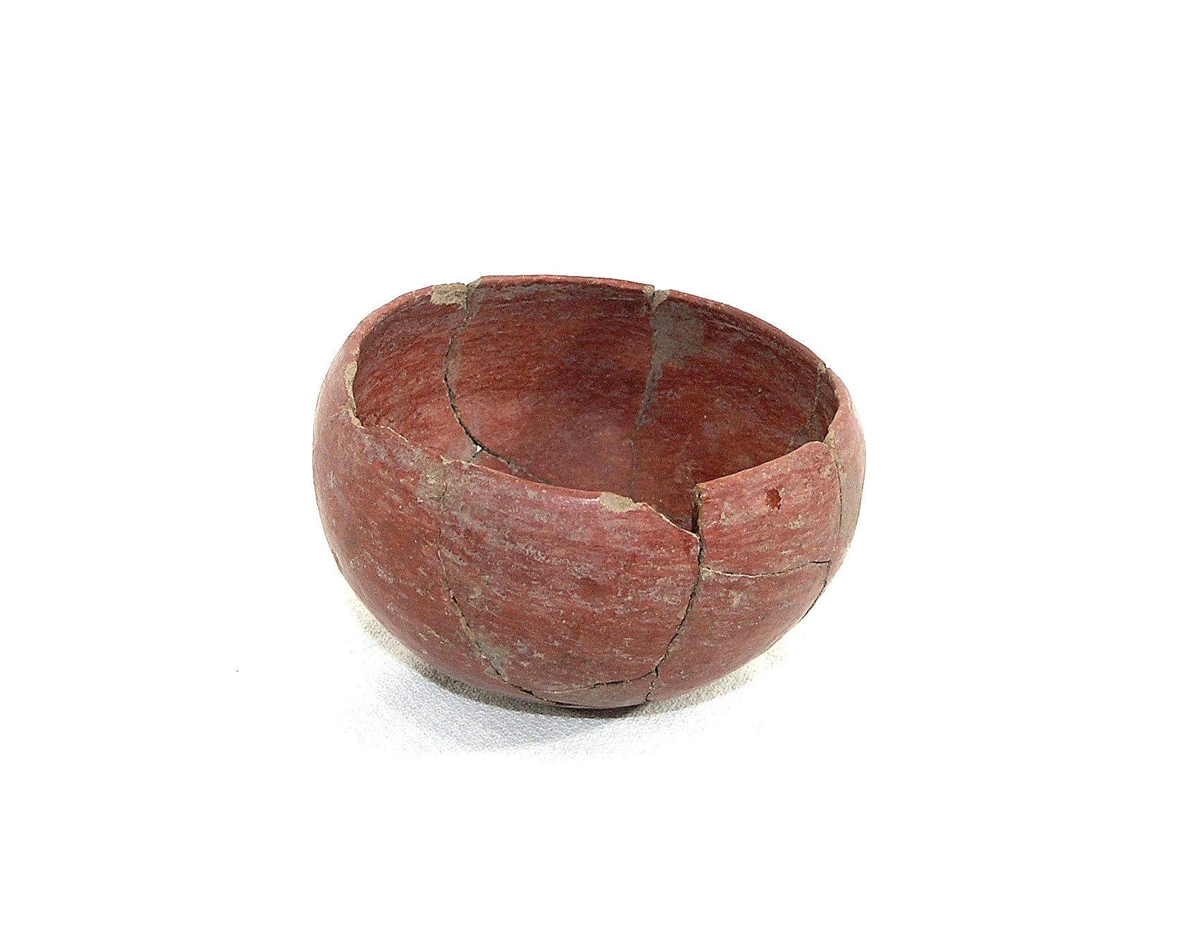 Native American excavated smaller Pottery Bowl. Origin Unknown.    4" dia.