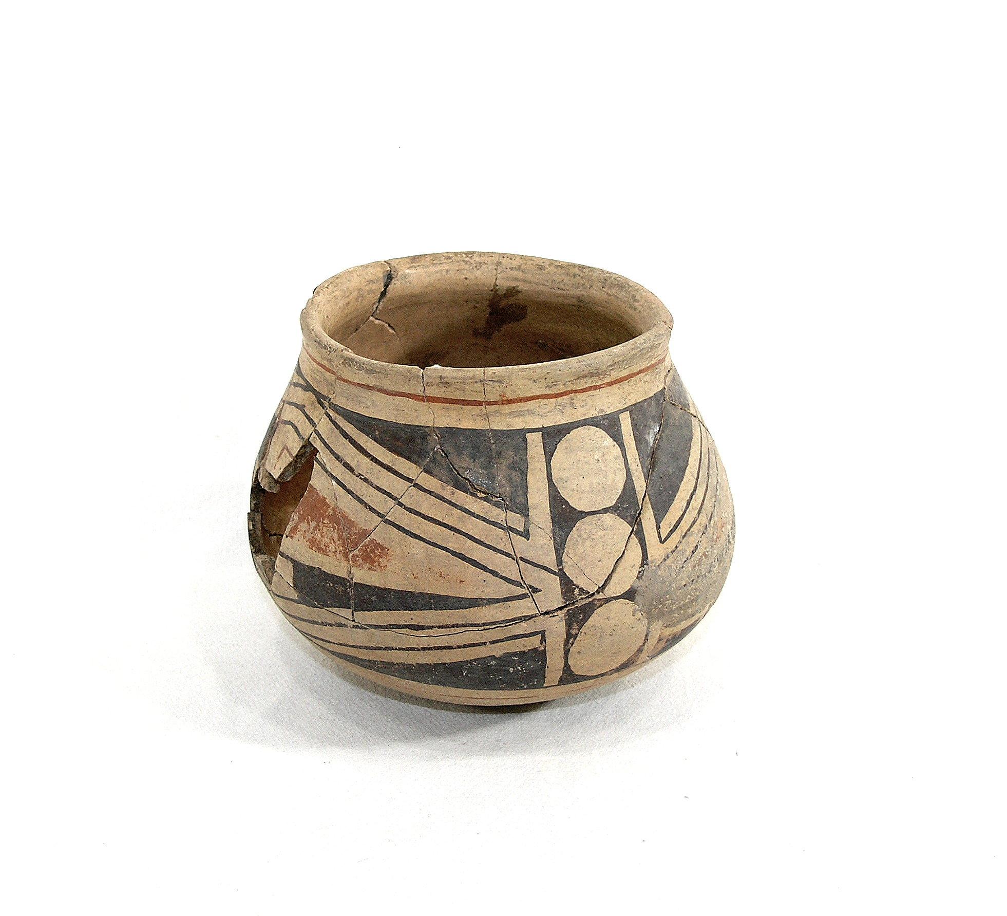 Native American excavated Southwest Pottery Jug/Bowl. Only missing a Few Pi