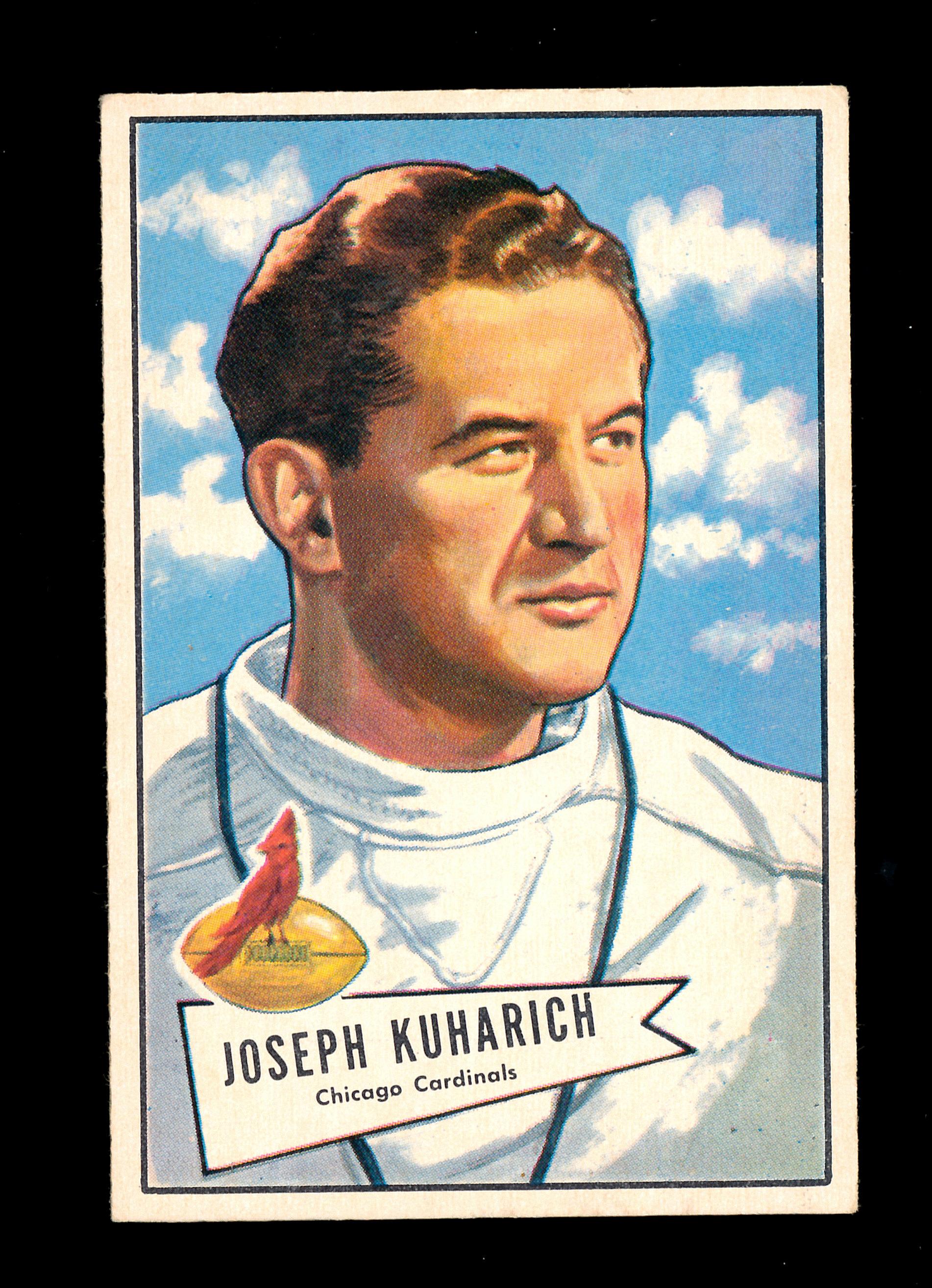 1952 Bowman Large ROOKIE Football Card #75 Joseph Kuharich COACH Chicago Ca