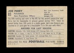 1952 Bowman Large Football Card #83 Hall Famer Joe Perry San Francisco 49er