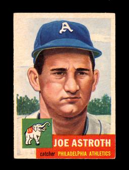 1953 Topps Baseball Card Double Print #103 Joe Astroth Philadelphia Athleti