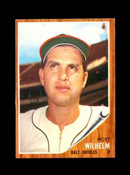 1962 Topps Baseball Card Scarce Short Pint #545 Hall of Famer Hoyt Wilhelm