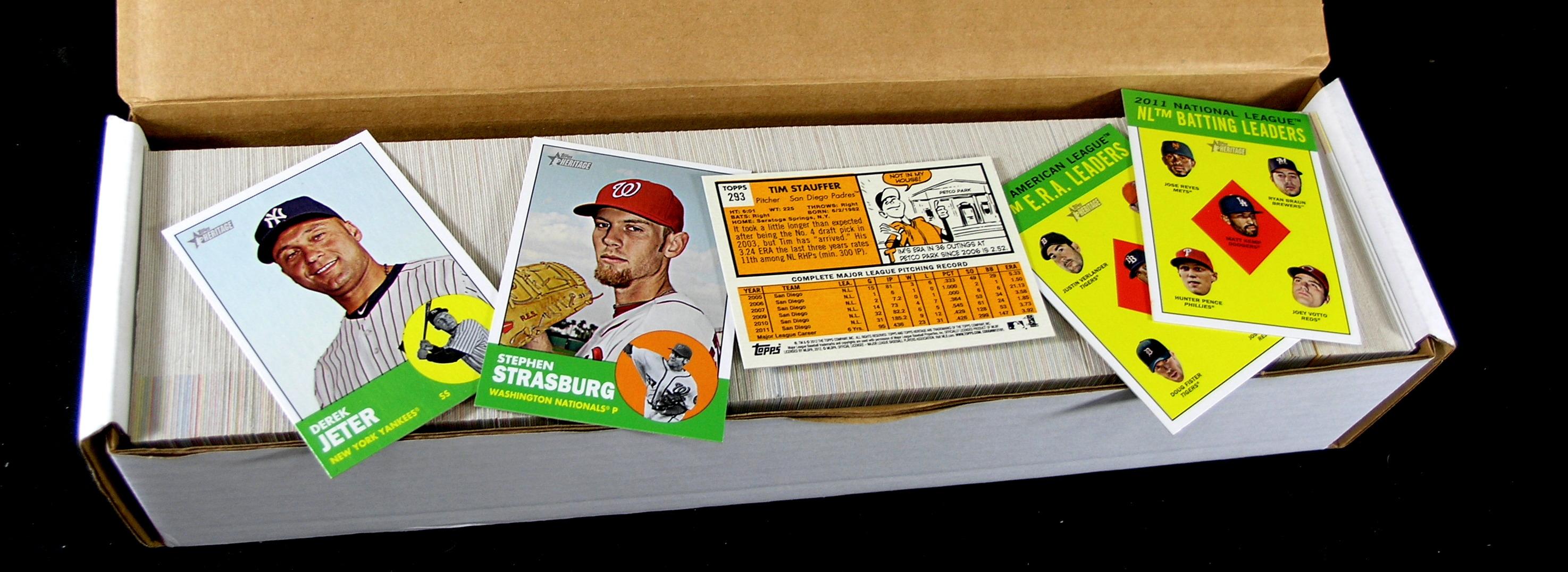 2012 Topps Heritage Baseball "Master Set" Featuring the Baseball Players of