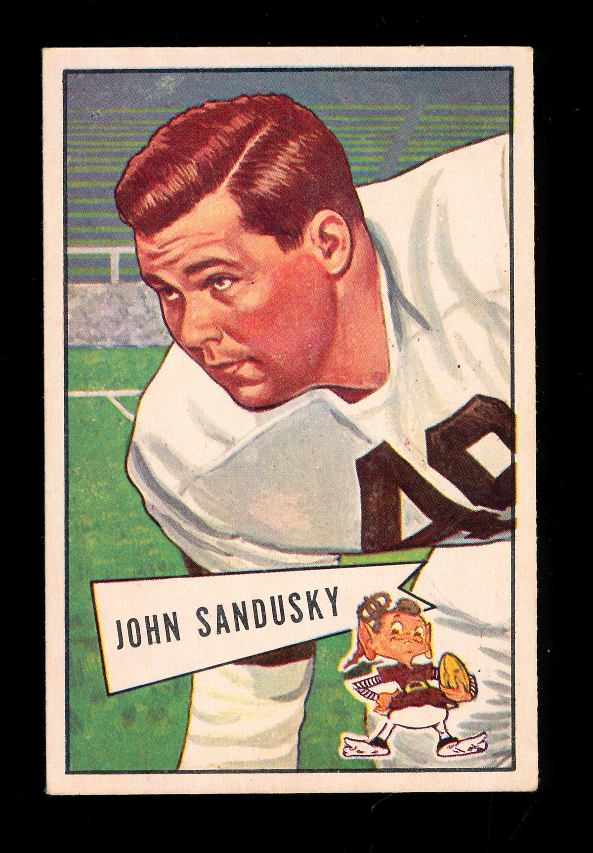 1952 Bowman Large Football Card #50 John Sandusky Cleveland Browns.  EX to