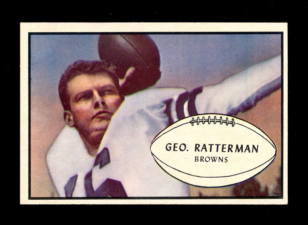 1953 Bowman Football Card #85 George Ratterman Cleveland Browns.  EX-MT to
