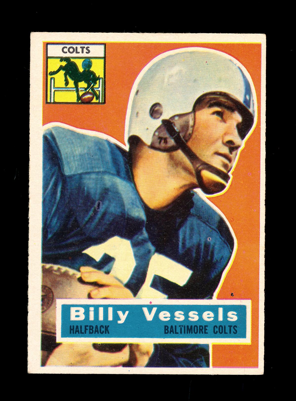 1956 Topps ROOKIE Football Card #120 Rookie Billy Vessels Baltimore Colts.