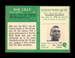 1966 Philadelphia Football Card #60 Hall of Famer Bob Lilly Dallas Cowboys.