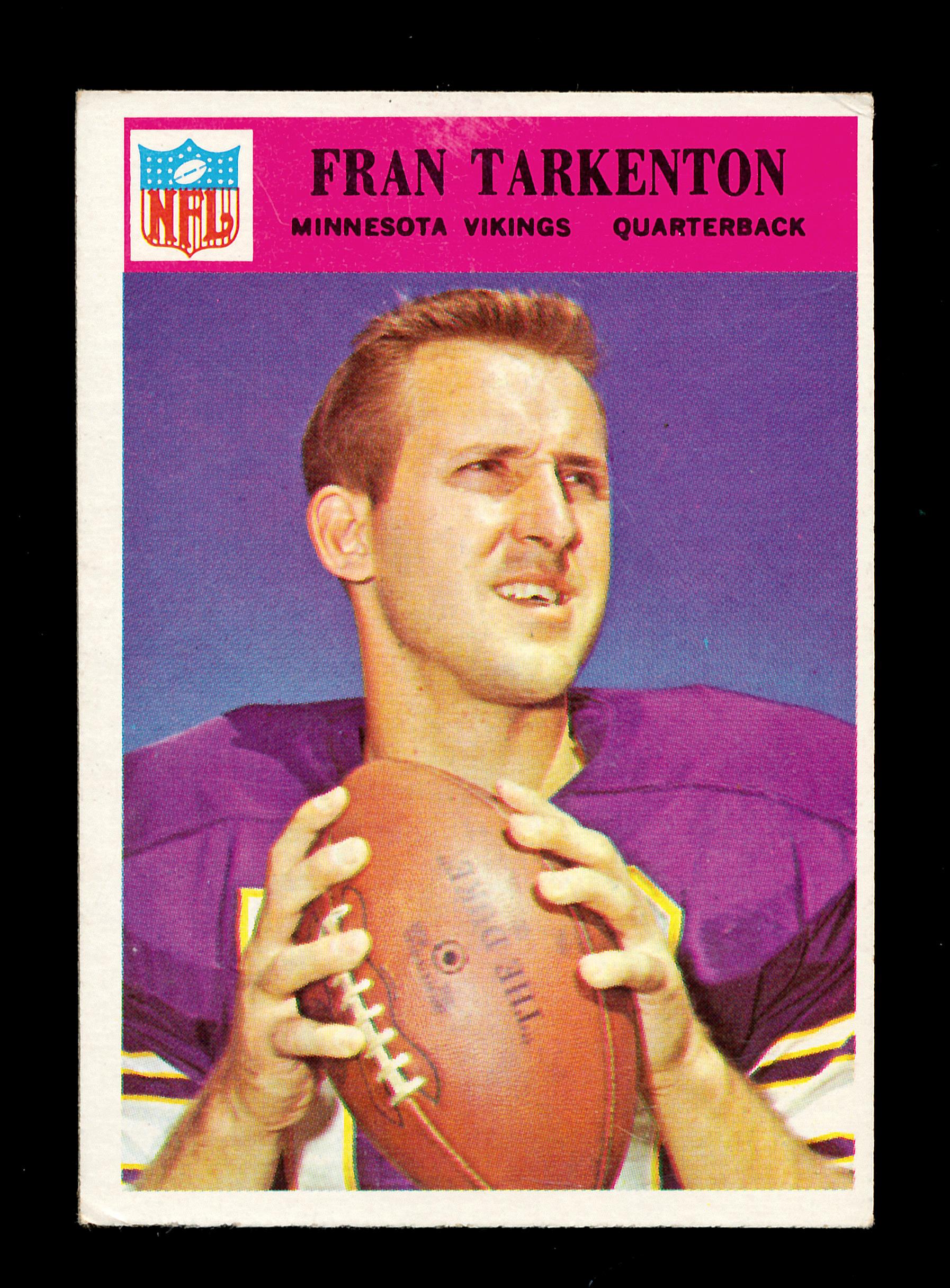 1966 Philadelphia Football Card #114 Hall of Famer Fran Tarkenton Minnesota