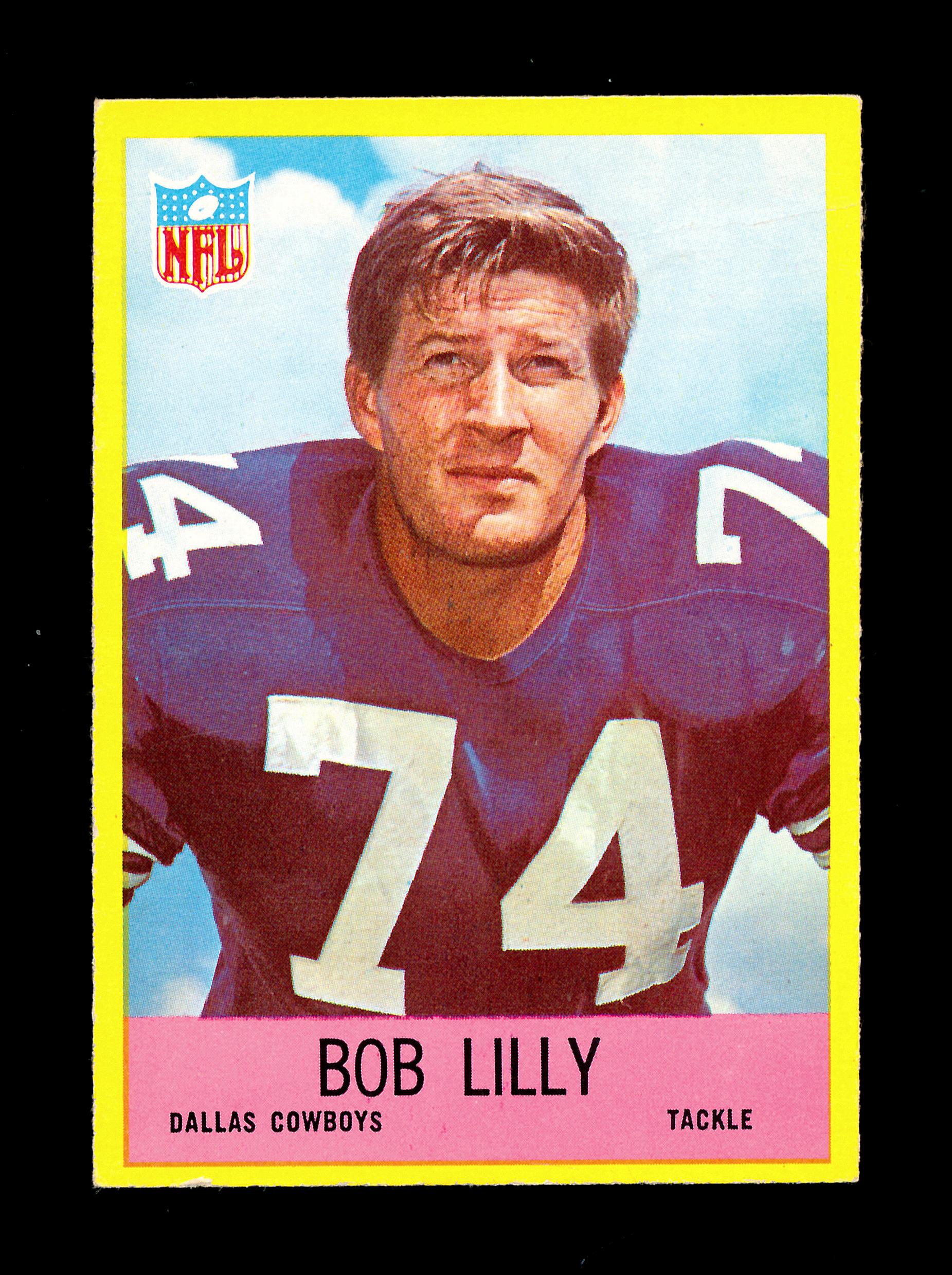 1967 Philadelphia Football Card #55 Hall of Famer Bob Lilly Dallas Cowboys.