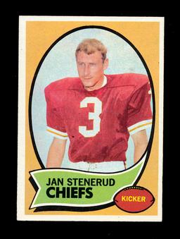 1970 Topps ROOKIE Football Card #25 ROOKIE Hall of Famer Jan Stenerud Kansa