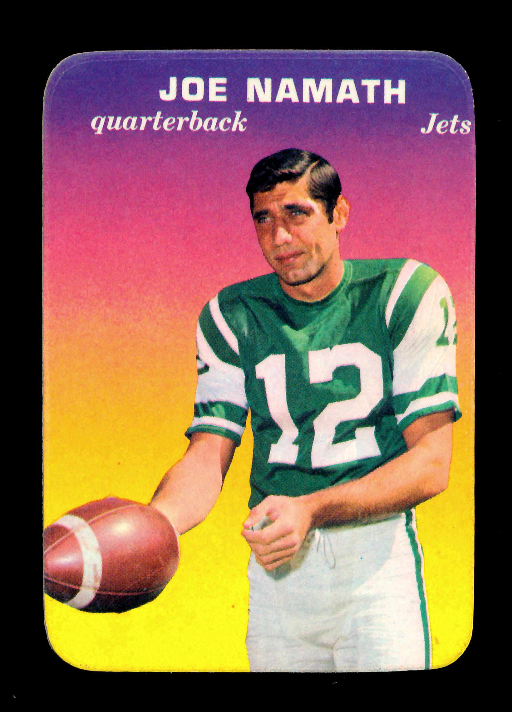 1970 Topps Glossy Football Card #29/33 Hall of Famer Joe Namath New York Je