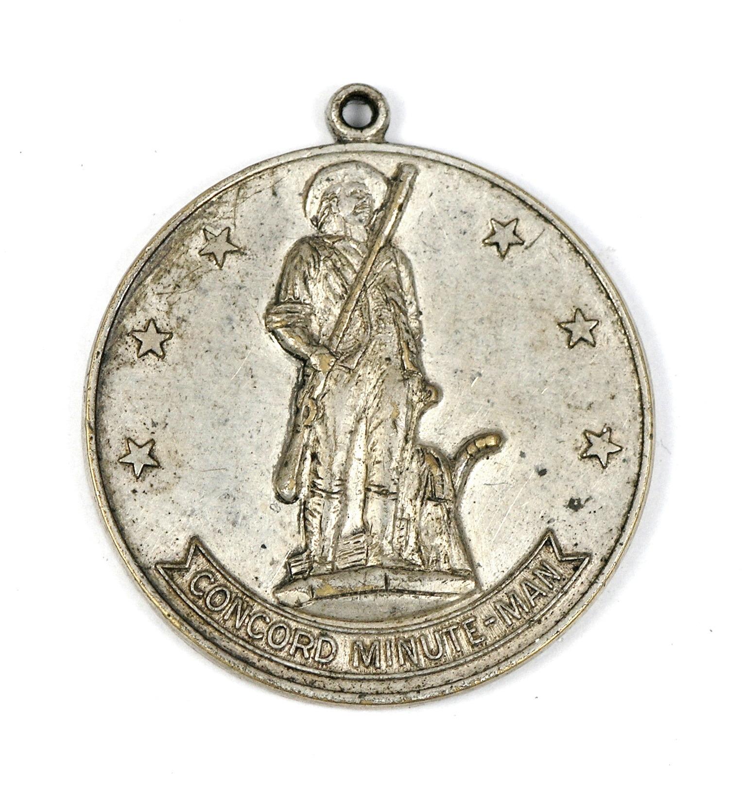 1776-1976 Bicentennial Concord Minute-Man Medal/Pendant  (Cradle of Liberty