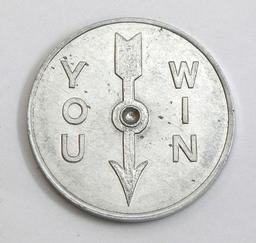 Vintage Ammco Brake Service Aluminum Spinner Coin/Token. "When You Come Hon