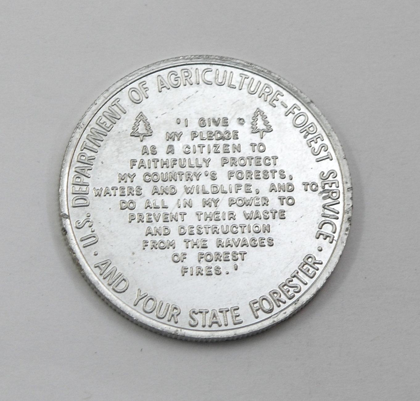 Smokey Bear "Only You Can Prevent Forest Fires" Coin/Token. US Department o