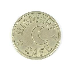 Midnight Café  Coin/Token. Unkown Origin. 13/16"