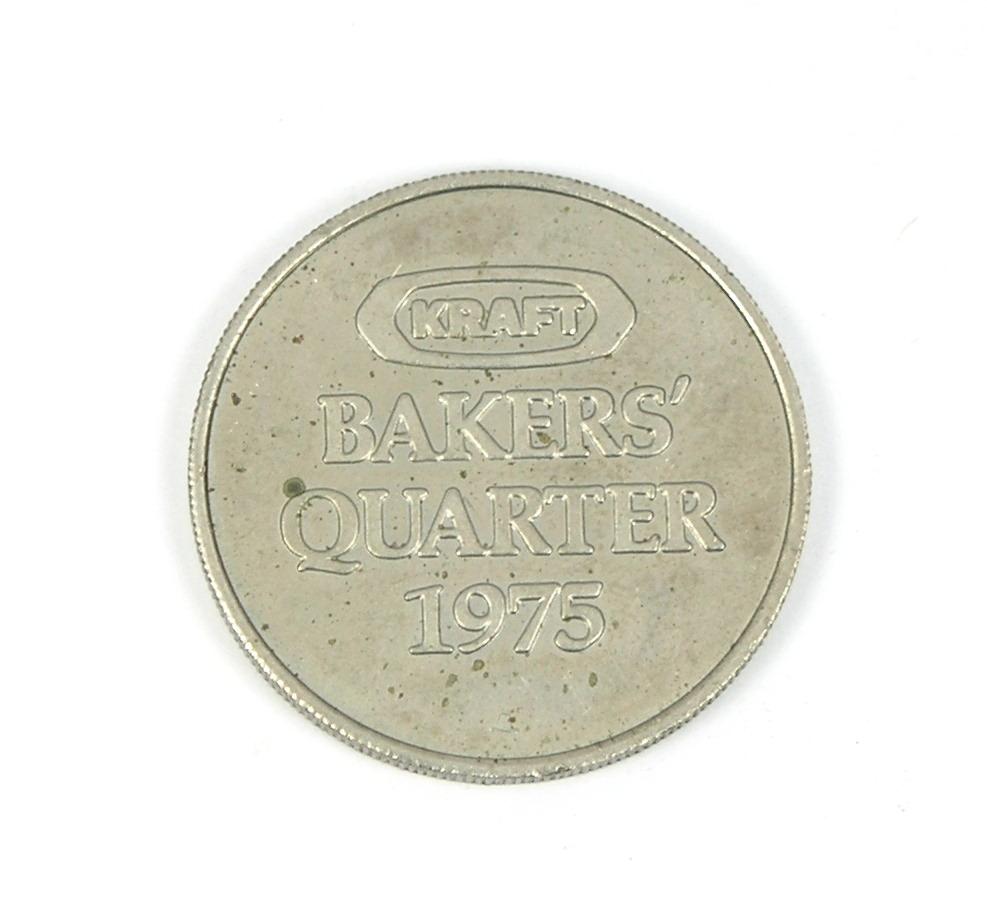 1975 Kraft Bakers' Quarter Coin/Token. "Kraft Bakery Products".  1"