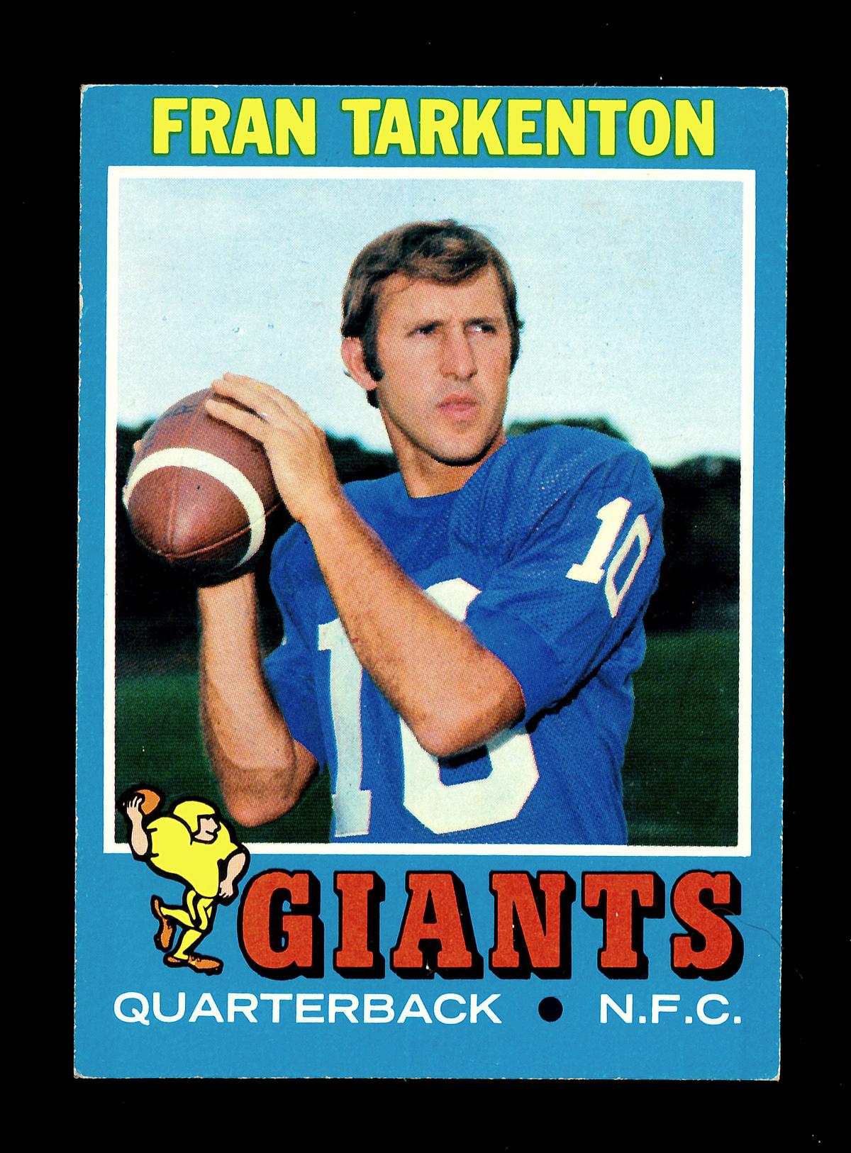 1971 Topps Football Card #120 Hall of Famer Fran Tarkenton New York Giants.