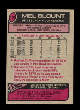 1977 Topps Football Card #180 Hall of Famer Mel Blount Pittsburgh Steelers.