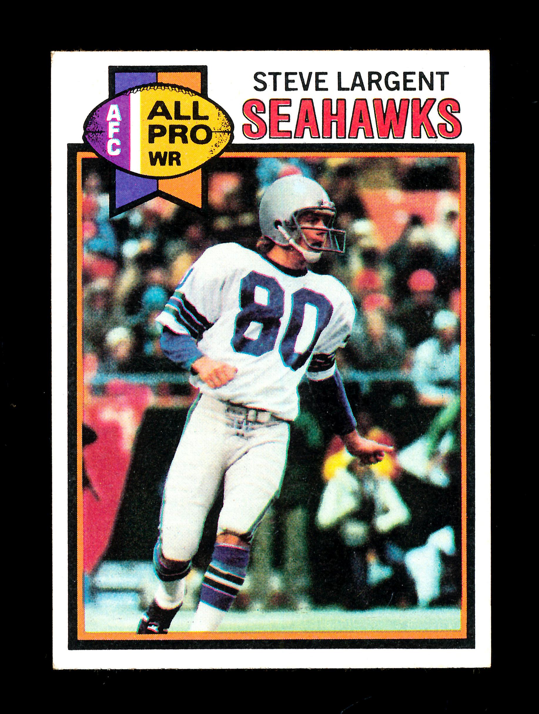 1979 Topps Football Card #198 Hall of Famer Steve Largent Seattle Seahawks.