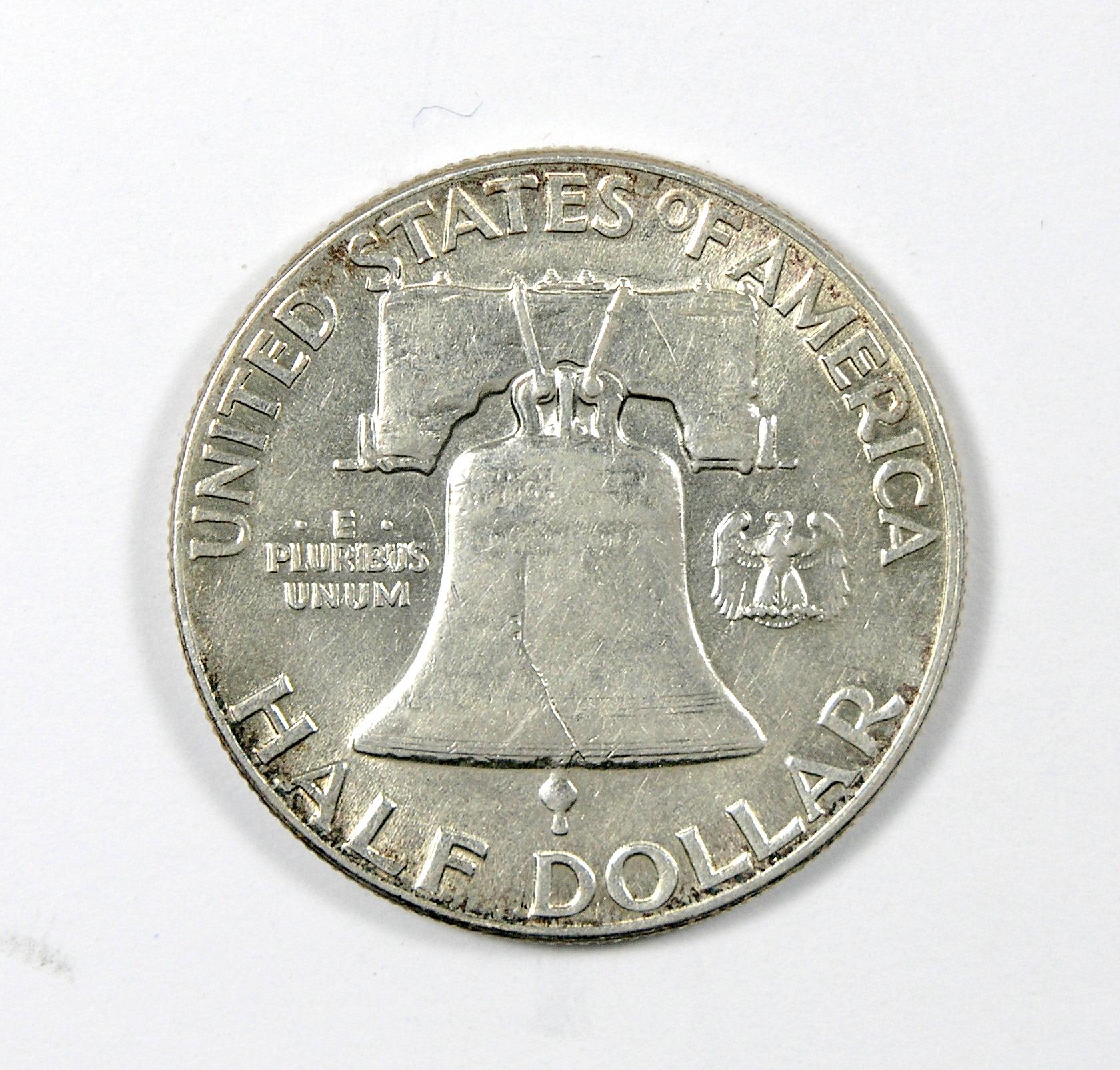 1949 Franklin Half Dollar AU/BU Full Bell Lines