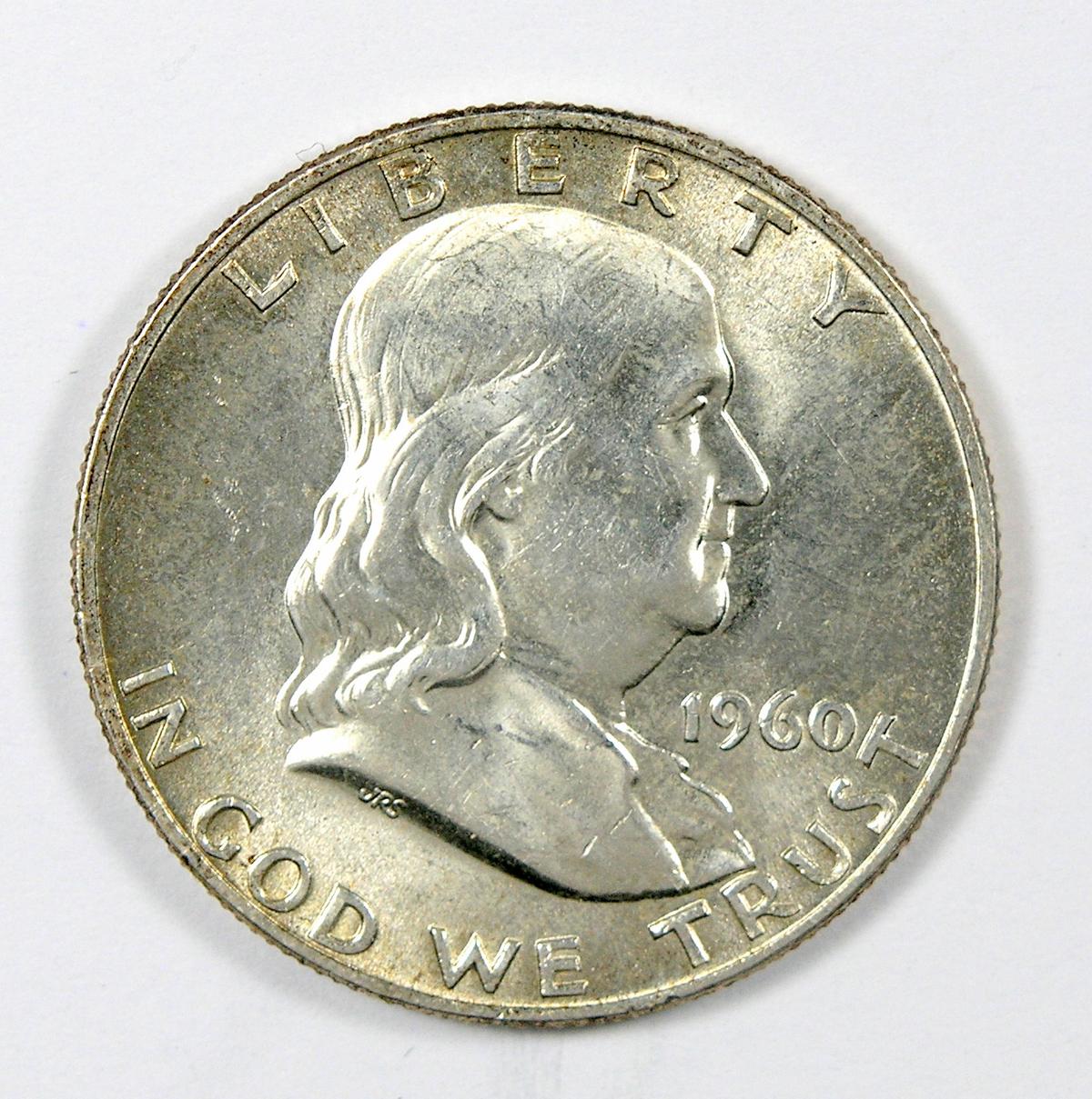 1960-D Franklin Half Dollar MS-64 Full Bell Lines