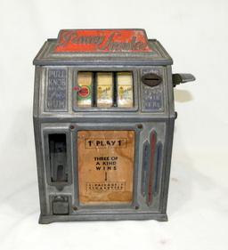 Vintage Dandy Vendor 1930's Penny Smoke Gumball Slot Machine Good Condition