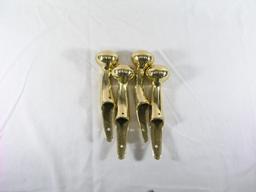 (4) Polished Brass Horse Hames Knobs. Great for Walking Stick Projects. 8"
