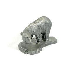 Hand Crafted Solid Pewter Polar Bear Sculpture