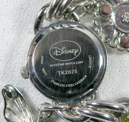 Disney Tinkerbell Battery Operated Charm Wrist Watch TK2025. Working,With B