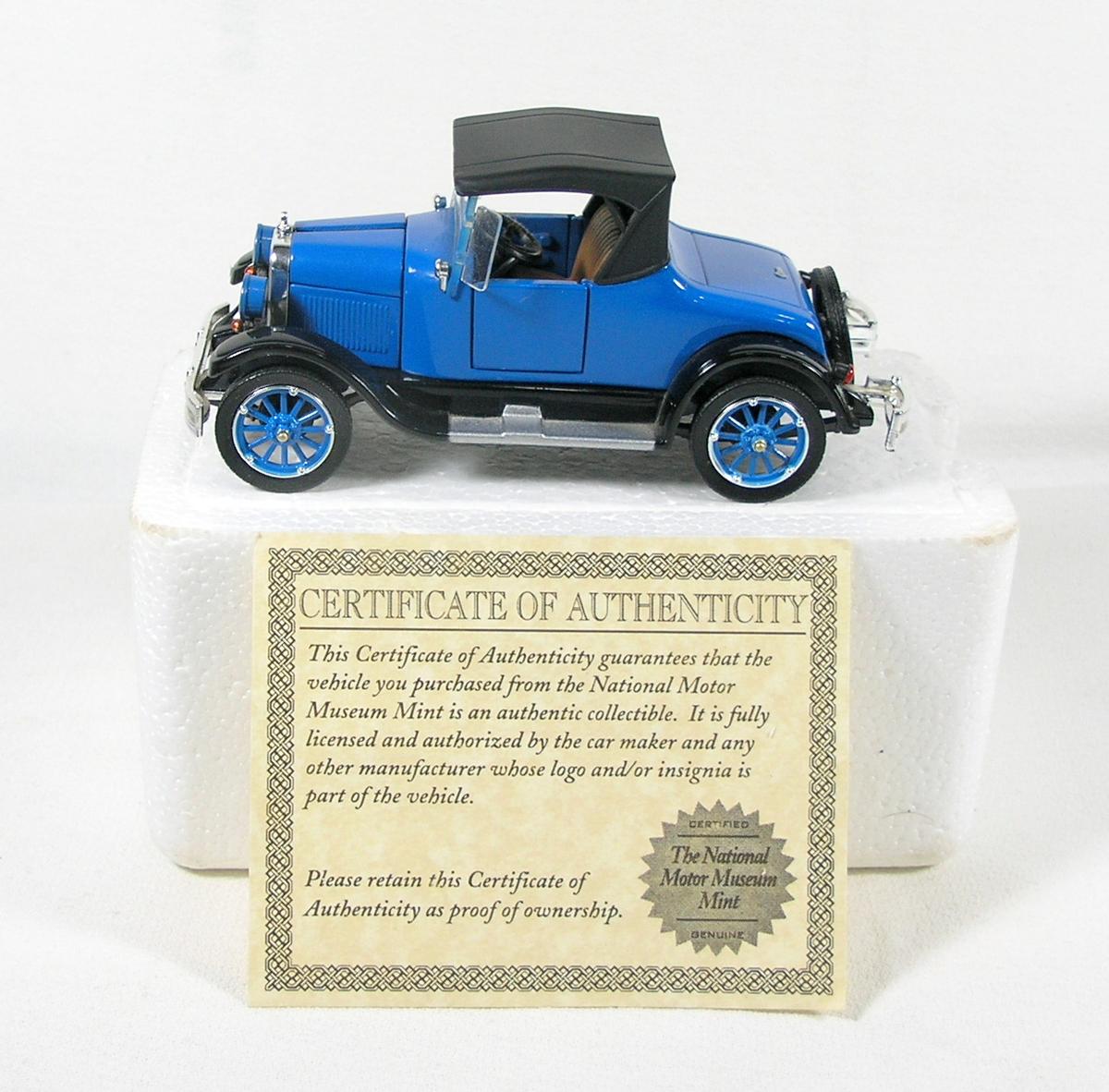 Diecast Replica of 1925 Chevy Series K Superior Roadster From National Moto