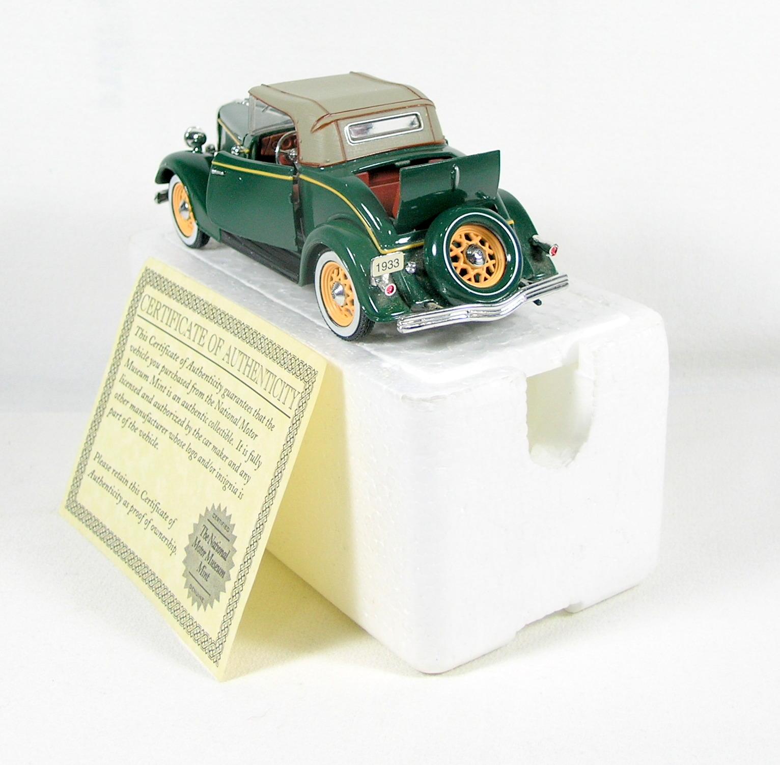 Diecast Replica of 1933 Ford  Deluxe Roadster From National Motor Museum Mi
