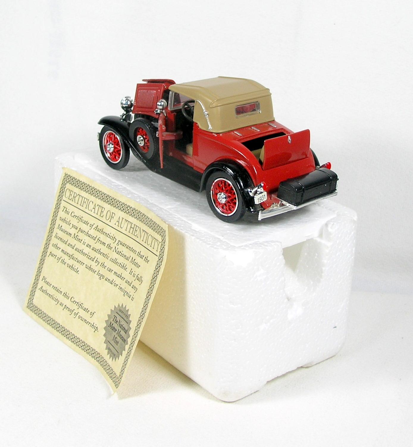 Diecast Replica of 1931 Chevrolet Sports Cabriolet From National Motor Muse