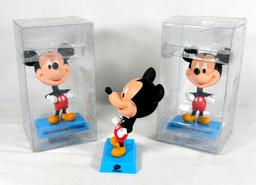 (3) Upper Deck  Disney "2000 Millenium" Mickey Mouse Bobble Heads.  4-3/4"