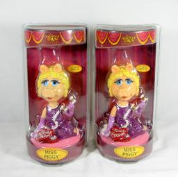 (2) Alexander Global Promotions INC. Disneys Miss Piggy Hand Painted Bobble